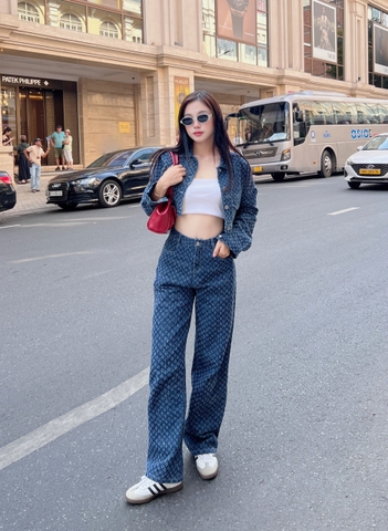 Quần Denim Nữ Lưng Cao Ống Suông Rộng Chất Denim Cao Cấp - GOOTIKFASHION-LOBO