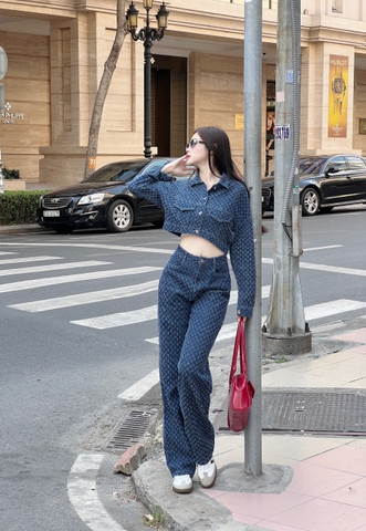 Quần Denim Nữ Lưng Cao Ống Suông Rộng Chất Denim Cao Cấp - GOOTIKFASHION-LOBO