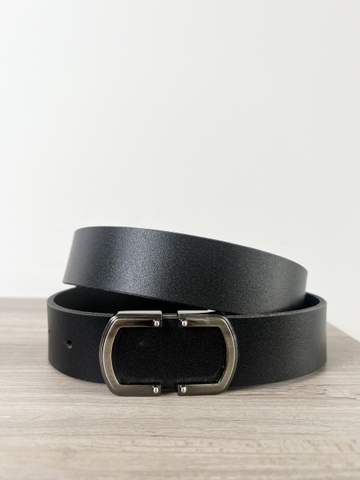 Thắt Lưng Nam da trâu 1 lớp bảng 3.5cm-Khoá bấm-Thương Hiệu Gootik Fashion