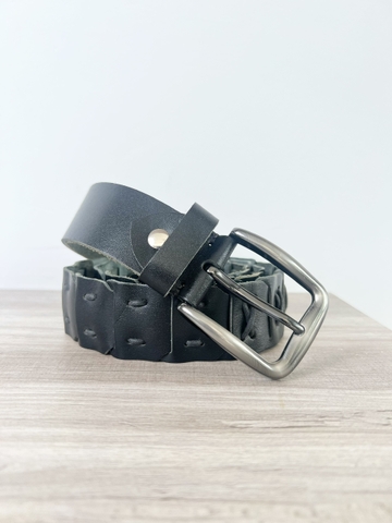 Thắt Lưng Nam da trâu 1 lớp bảng 3.8cm đan thủ công-Khoá đầu kim-Thương Hiệu Gootik Fashion