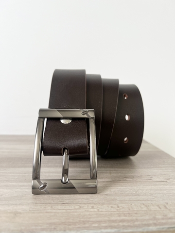 Thắt Lưng Nam da trâu 1 lớp bảng 3.8cm-Khoá Kim-Thương Hiệu Gootik Fashion