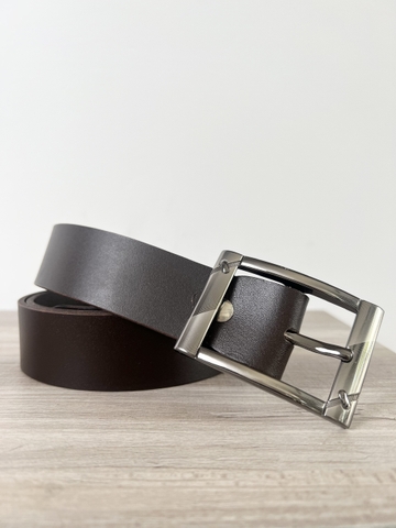 Thắt Lưng Nam da trâu 1 lớp bảng 3.8cm-Khoá Kim-Thương Hiệu Gootik Fashion