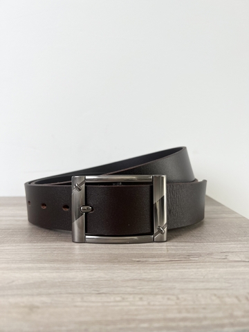 Thắt Lưng Nam da trâu 1 lớp bảng 3.8cm-Khoá Kim-Thương Hiệu Gootik Fashion