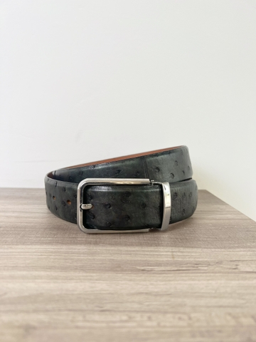 Dây nịt da Đà Điểu bản 3.5cm-Khoá kim kẹp- Thương Hiệu Gootik Fashion