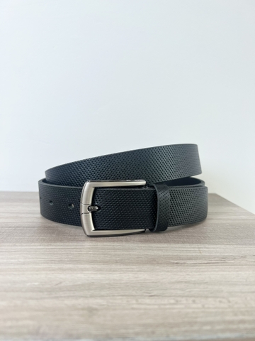 Thắt Lưng Nam da trâu 1 lớp vân chân kim bản 3.5cm-Khoá Kim-Thương Hiệu Gootik Fashion