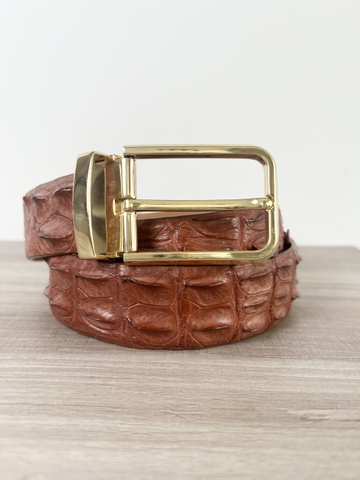 Thắt Lưng Nam Da cá sấu Gai bản 3.5cm-Khoá Kim kẹp-Thương Hiệu Gootik Fashion