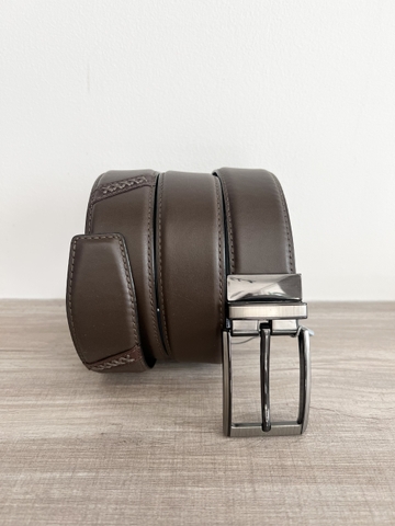 Thắt Lưng Nam da bò 2 lớp bản 3.5cm-Khoá kim kẹp-Thương Hiệu Gootik Fashion