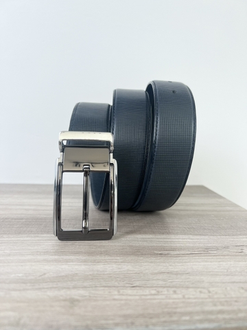 Dây nịt da bò vân Caro 2 lớp bản 3.5cm-Khoá kim kẹp-Thương Hiệu Gootik Fashion