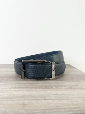 Dây nịt da bò vân Caro 2 lớp bản 3.5cm-Khoá kim kẹp-Thương Hiệu Gootik Fashion