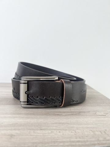 Thắt Lưng Nam da trâu 1 lớp bảng 3.8cm-Khoá Kim-Thương Hiệu Gootik Fashion