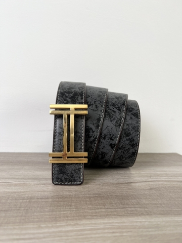 Thắt Lưng Nam da bò dùng 2 mặt bản 3.5cm phối màu độc đáo-Khoá chữ H-Thương Hiệu Gootik Fashion