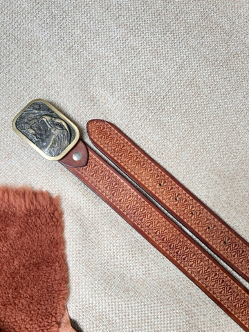 Thắt Lưng Nam da bò Ý 1 lớp màu wash Thủ Công bản 3.8cm-Khoá bấm Đầu Đại Bàng-Thương Hiệu Gootik Fashion