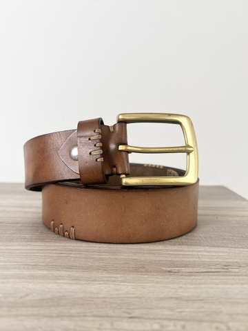 Thắt Lưng Nam da bò Ý 1 lớp màu wash Thủ Công bản 3.8cm-Khoá kim đồng nguyên khối-Thương Hiệu Gootik Fashion