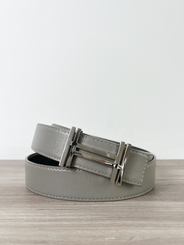 Thắt Lưng Nam da bò Ý dùng 2 mặt bản 3.5cm phối màu độc đáo-Khoá chữ H-Thương Hiệu Gootik Fashion