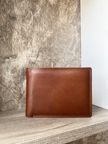 Bóp nam ngang màu bò vân caro