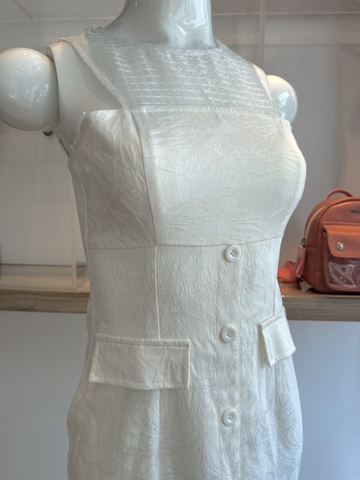 Đầm trắng phối lưới Gootik