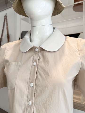 Đầm Cổ Sen Tay Phồng