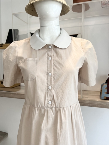 Đầm Cổ Sen Tay Phồng