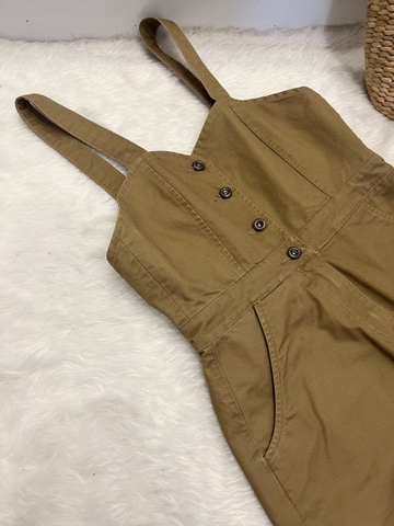 Quần Short Yếm Nữ Nâu