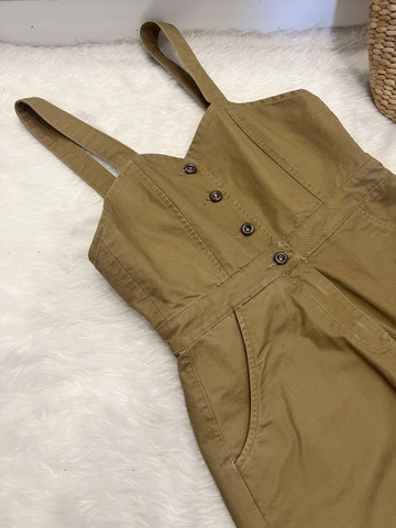 Quần Short Yếm Nữ Nâu