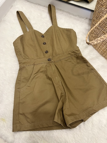 Quần Short Yếm Nữ Nâu