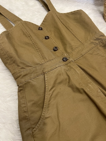 Quần Short Yếm Nữ Nâu