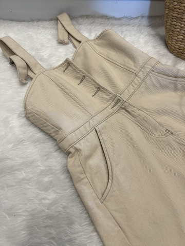 Quần Short Yếm Nữ Kem