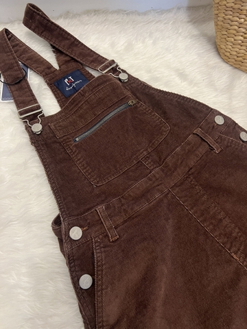 Quần Short Yếm Nữ Nâu Đậm