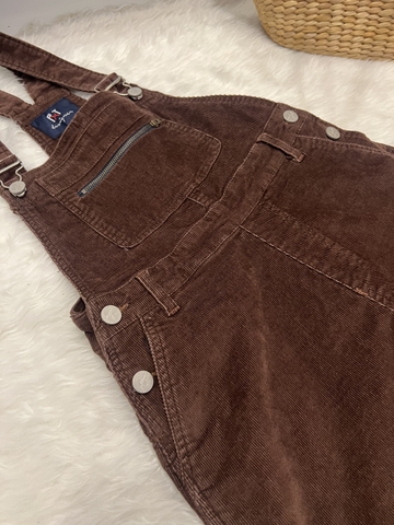 Quần Short Yếm Nữ Nâu Đậm