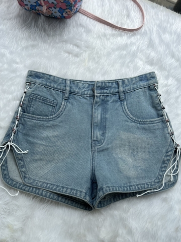 Quần Short Jeans Phối Dây