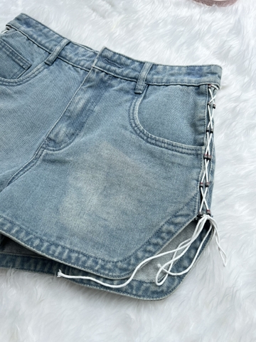 Quần Short Jeans Phối Dây