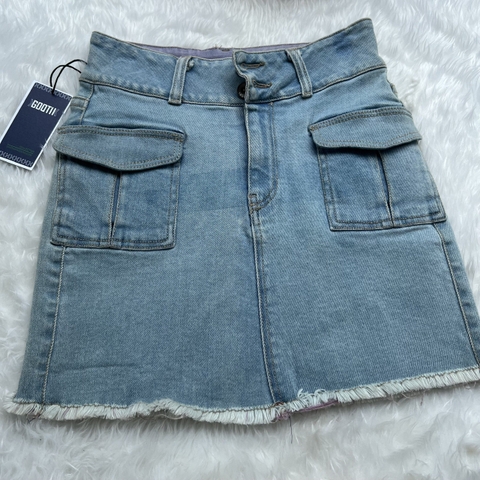 Chân Váy Jeans Ôm Phối Túi