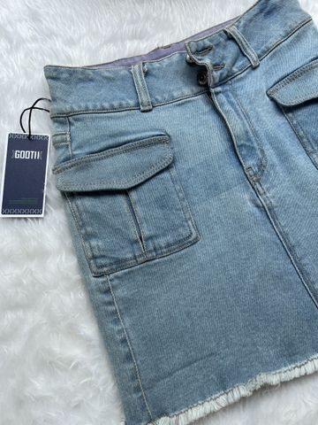 Chân Váy Jeans Ôm Phối Túi