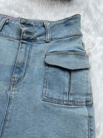 Chân Váy Jeans Ôm Phối Túi