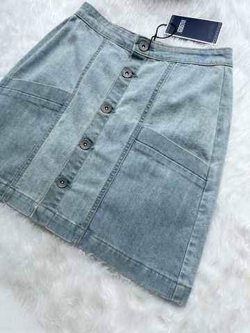 Chân Váy Jeans Phối Nút