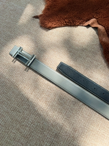 Thắt Lưng Nam da bò Ý dùng 2 mặt bản 3.5cm phối màu độc đáo-Khoá chữ H-Thương Hiệu Gootik Fashion