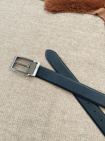 Dây nịt da bò vân Caro 2 lớp bản 3.5cm-Khoá kim kẹp-Thương Hiệu Gootik Fashion