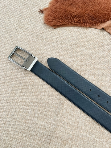 Dây nịt da bò vân Caro 2 lớp bản 3.5cm-Khoá kim kẹp-Thương Hiệu Gootik Fashion