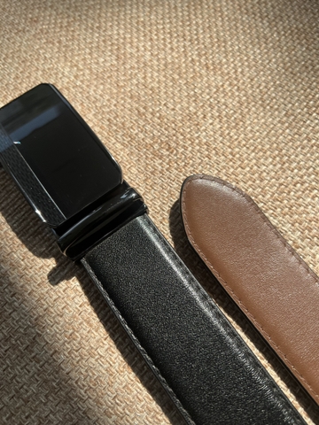 Dây nịt da bò 2 lớp bản 3.5cm-Khoá tự động- Thương Hiệu Gootik Fashion