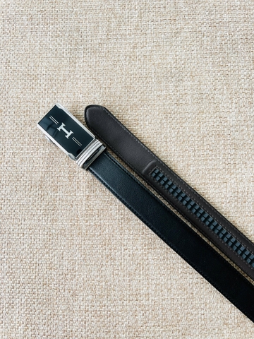 Thắt Lưng Nam da bò 2 lớp bản 3.0cm-Khoá Tự Động-Thương Hiệu Gootik Fashion