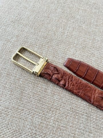 Thắt Lưng Nam Da cá sấu Gai bản 3.5cm-Khoá Kim kẹp-Thương Hiệu Gootik Fashion