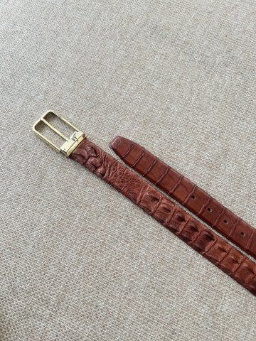 Thắt Lưng Nam Da cá sấu Gai bản 3.5cm-Khoá Kim kẹp-Thương Hiệu Gootik Fashion