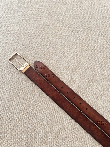 Thắt Lưng Nam da bò 1 lớp bảng 3.5cm-Khoá kim kẹp-Thương Hiệu Gootik Fashion