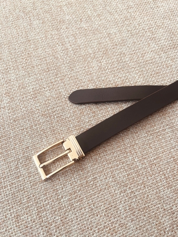 Thắt Lưng Nữ da trâu 1 lớp bảng 2.5cm-Khoá kim kẹp-Thương Hiệu Gootik Fashion
