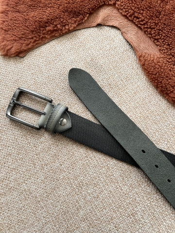 Thắt Lưng Nam da trâu 1 lớp vân chân kim da mộc bảng 3.8cm-Khoá Kim-Thương Hiệu Gootik Fashion