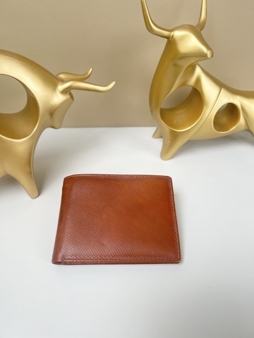 Bóp nam ngang màu bò vân caro