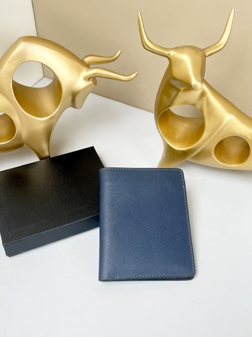 Bóp nam đứng màu xanh caro