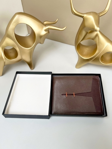 Bóp nam phôi chỉ màu nâu