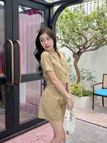 Set Linen Nâu Gootik Fashion