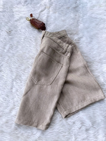 Quần Short Nam Vải Bố Màu Xám Size 31